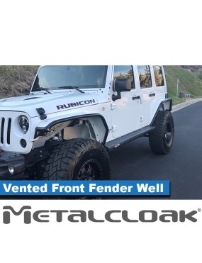 Wentylowany panel nadkola aluminiowy para czarny proszek Jeep Wrangler JK MetalCloak