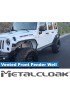 Wentylowany panel nadkola aluminiowy para czarny proszek Jeep Wrangler JK MetalCloak
