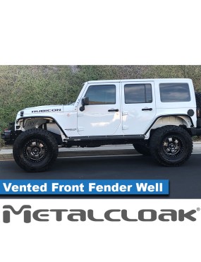 Wentylowany panel nadkola aluminiowy para czarny proszek Jeep Wrangler JK MetalCloak