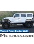 Wentylowany panel nadkola aluminiowy para czarny proszek Jeep Wrangler JK MetalCloak