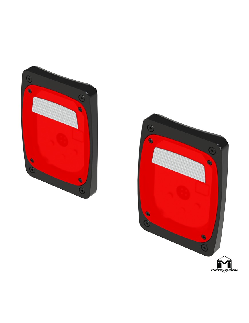 Lampy tylne LED Lo-Profile obudowa aluminiowa anodowana Jeep Wrangler JK MetalCloak