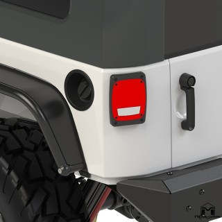 Lampy tylne LED Lo-Profile obudowa aluminiowa anodowana Jeep Wrangler JK MetalCloak - ujęcie 2