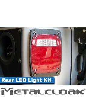 Lampy tylne LED Lo-Profile obudowa aluminiowa anodowana Jeep Wrangler JK MetalCloak