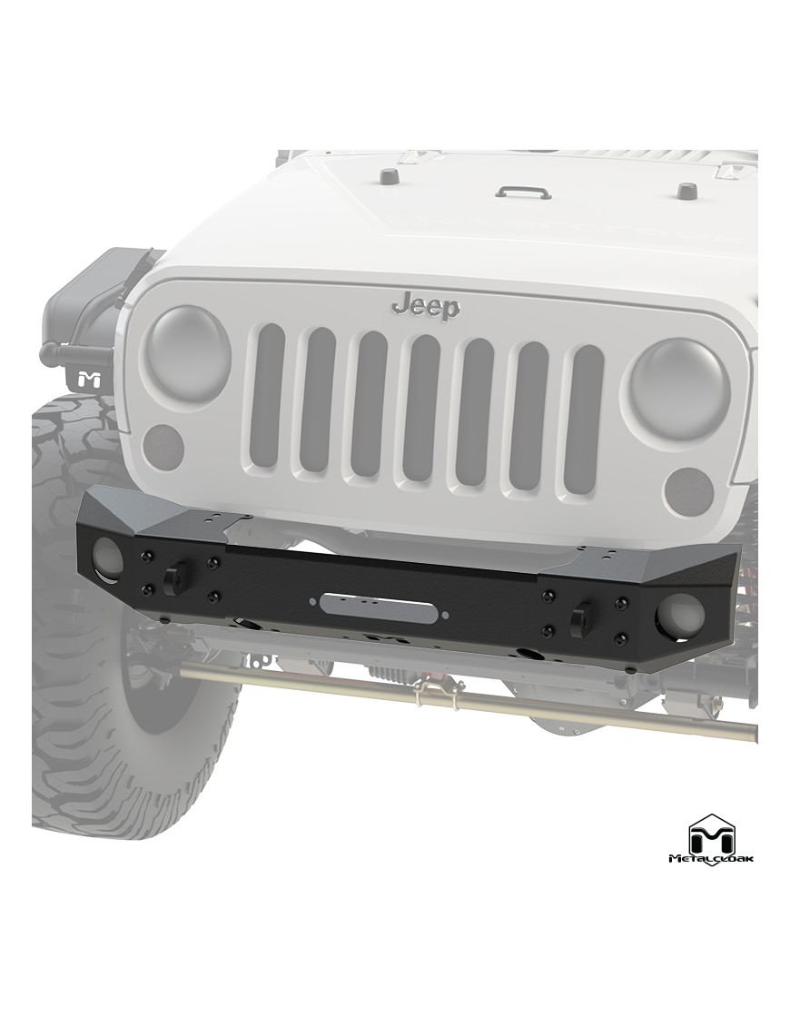 Zderzak przedni Frame-Built nr 1500 pod wyciagarke stal czarny proszek Jeep Wrangler JK MetalCloak