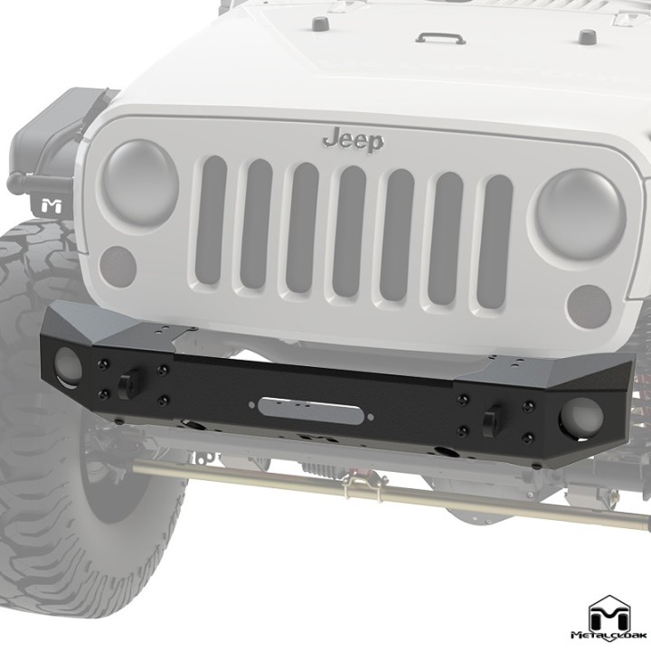 Zderzak przedni Frame-Built nr 1500 pod wyciagarke stal czarny proszek Jeep Wrangler JK MetalCloak