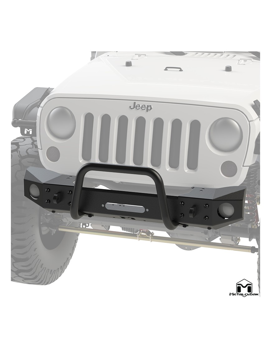 Zderzak przedni Frame-Built nr 1501 pod wyciagarke stal czarny proszek Jeep Wrangler JK MetalCloak