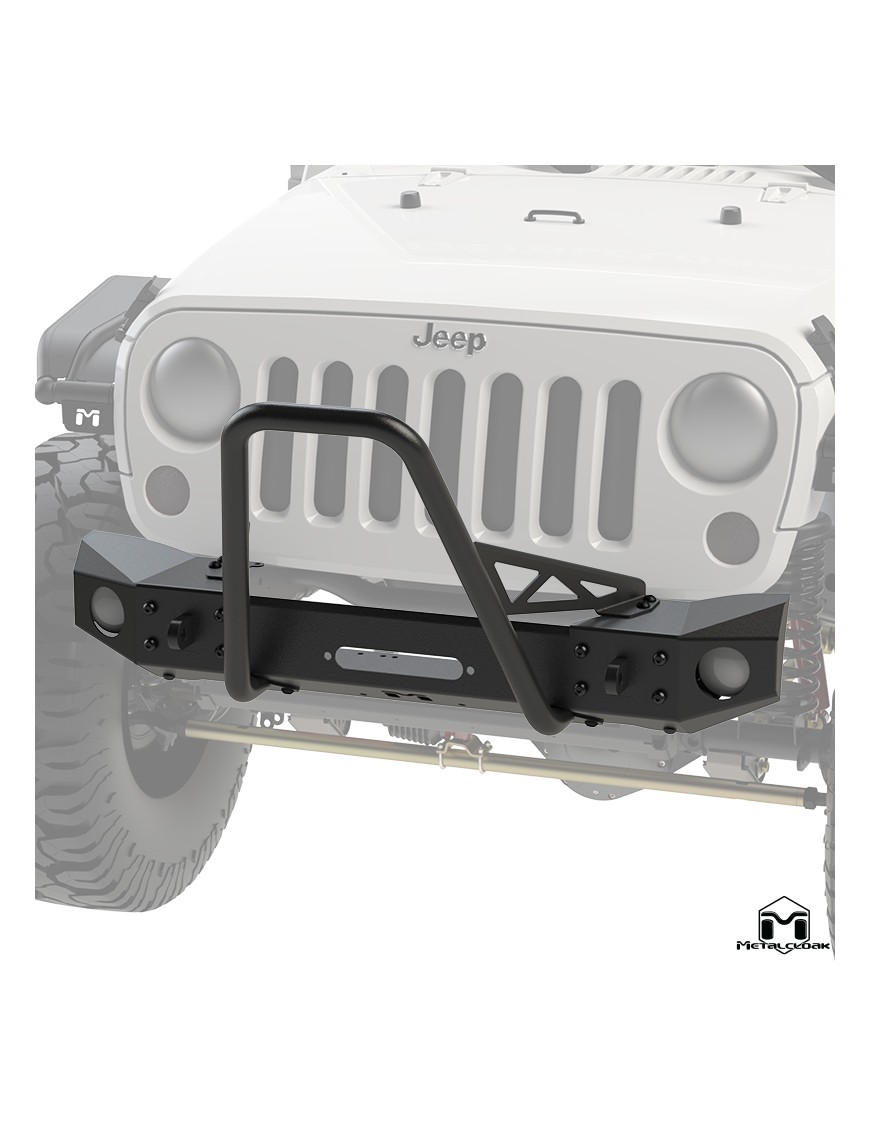 Zderzak przedni Frame-Built nr 1502 pod wyciagarke stal czarny proszek Jeep Wrangler JK MetalCloak