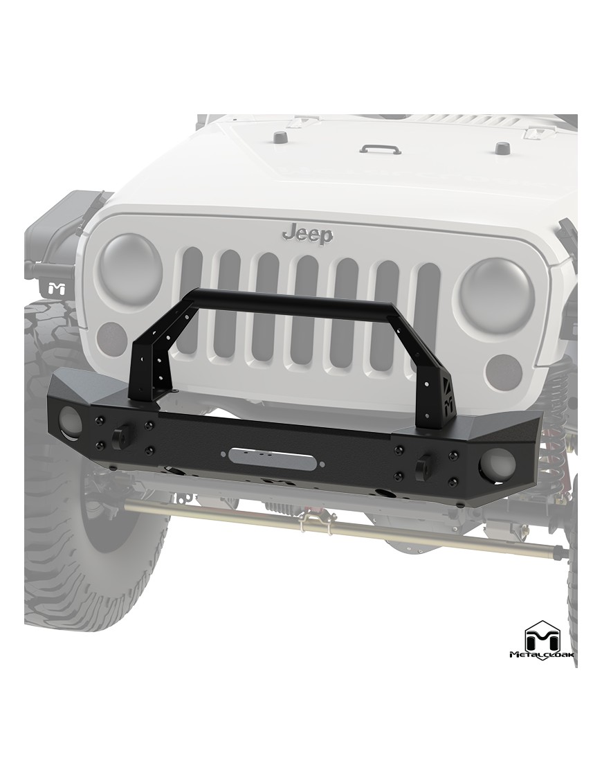 Zderzak przedni Frame-Built nr 1504 pod wyciagarke stal czarny proszek Jeep Wrangler JK MetalCloak