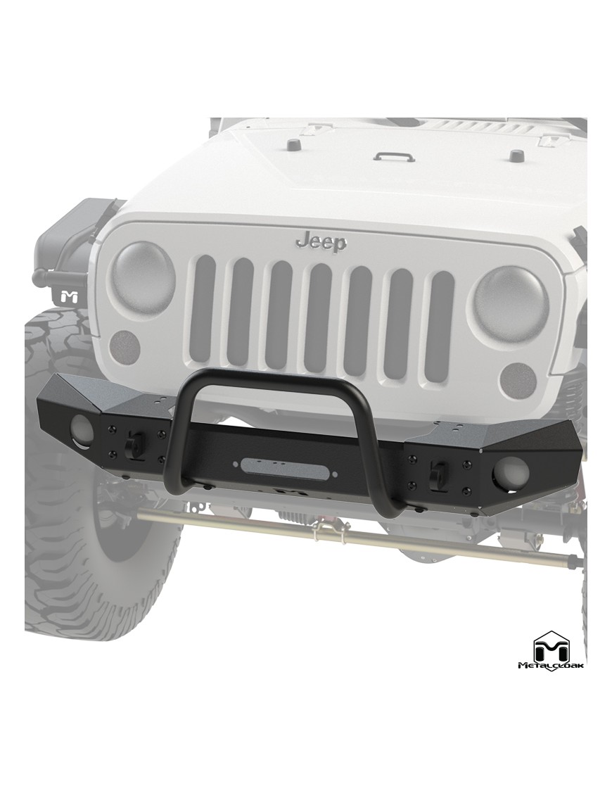 Zderzak przedni Frame-Built nr 1401 pod wyciagarke stal czarny proszek Jeep Wrangler JK MetalCloak