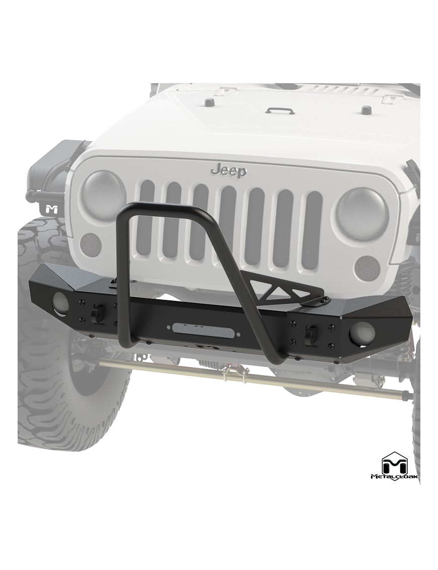 Zderzak przedni Frame-Built nr 1402 pod wyciagarke stal czarny proszek Jeep Wrangler JK MetalCloak