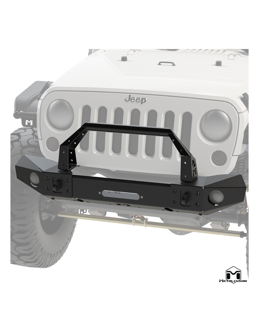 Zderzak przedni Frame-Built nr 1404 pod wyciagarke stal czarny proszek Jeep Wrangler JK MetalCloak