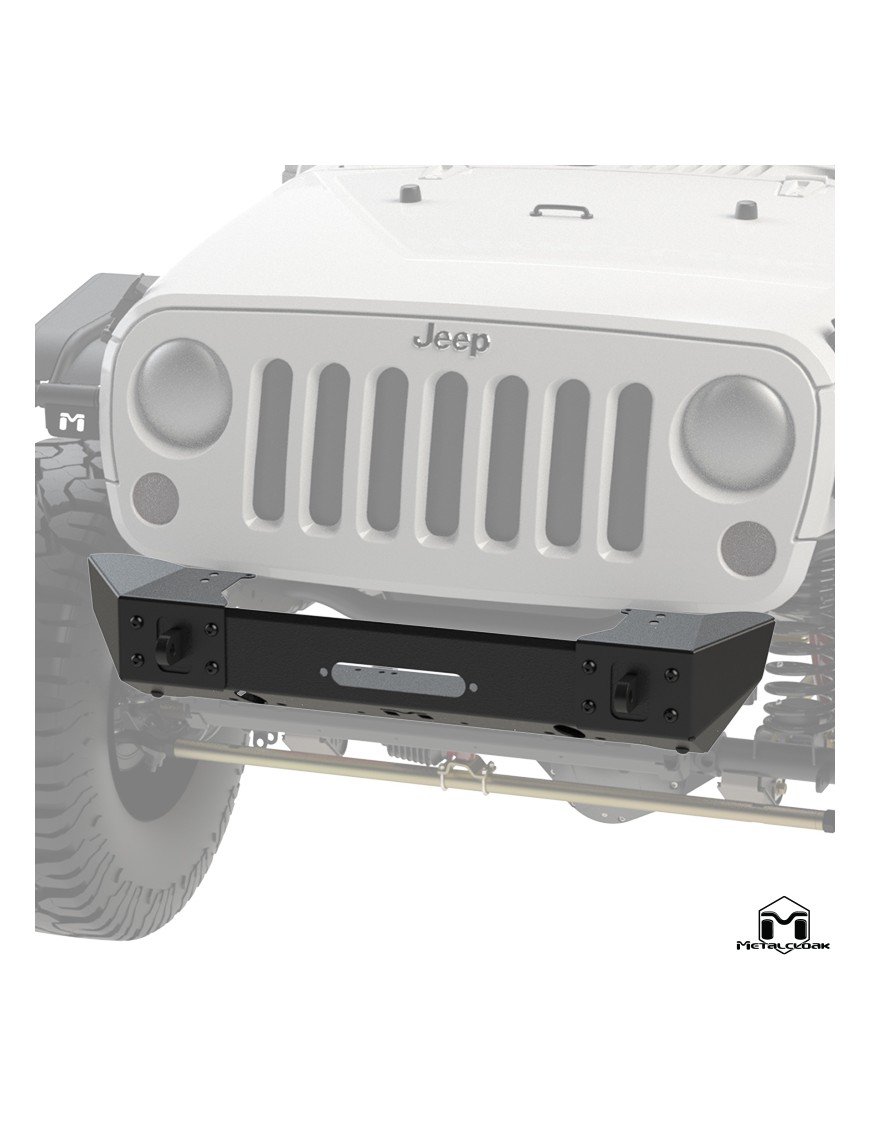 Zderzak przedni Frame-Built nr 1200 pod wyciagarke stal czarny proszek Jeep Wrangler JK MetalCloak