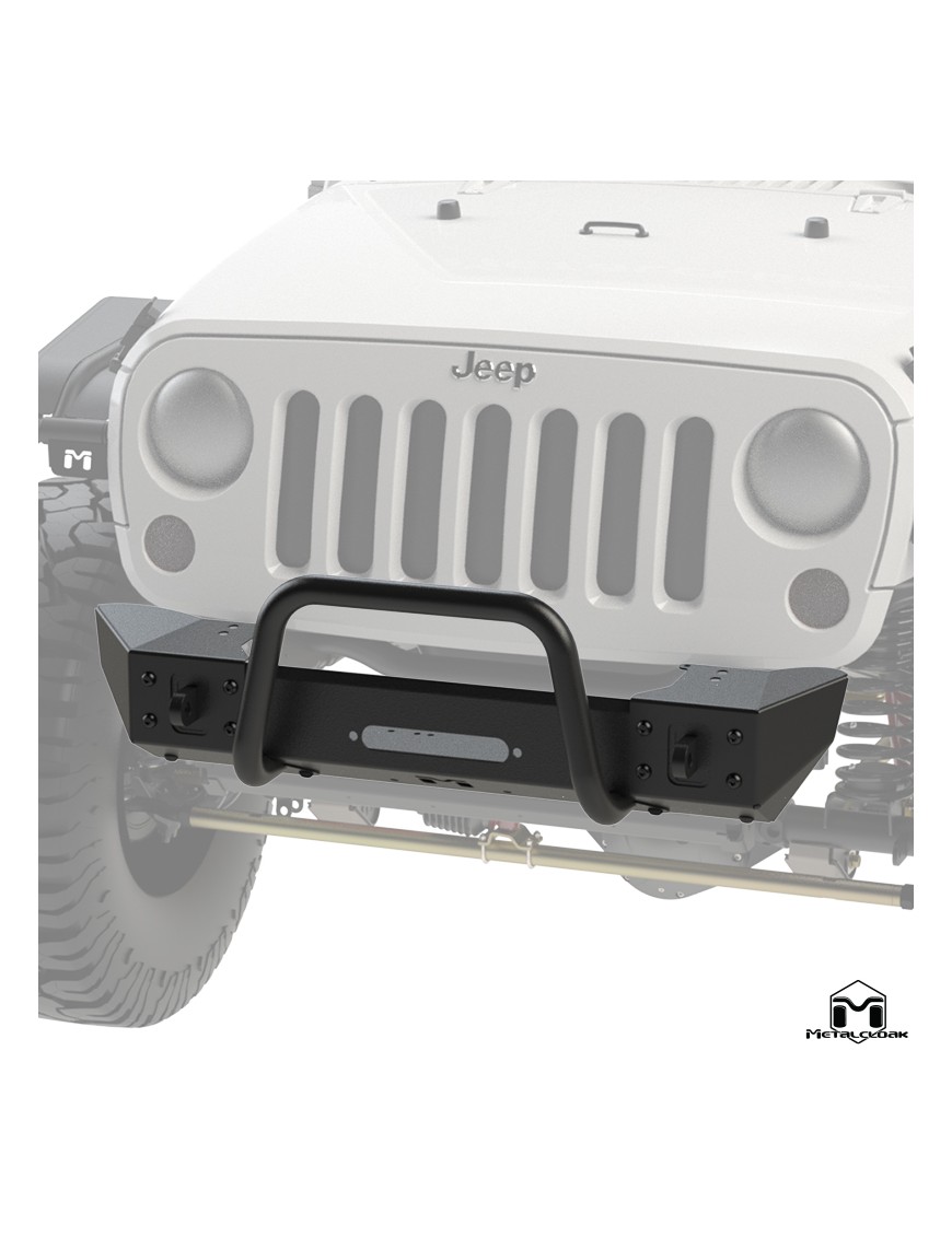 Zderzak przedni Frame-Built nr 1201 pod wyciagarke stal czarny proszek Jeep Wrangler JK MetalCloak
