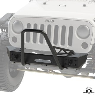 Zderzak przedni Frame-Built nr 1202 pod wyciagarke stal czarny proszek Jeep Wrangler JK MetalCloak