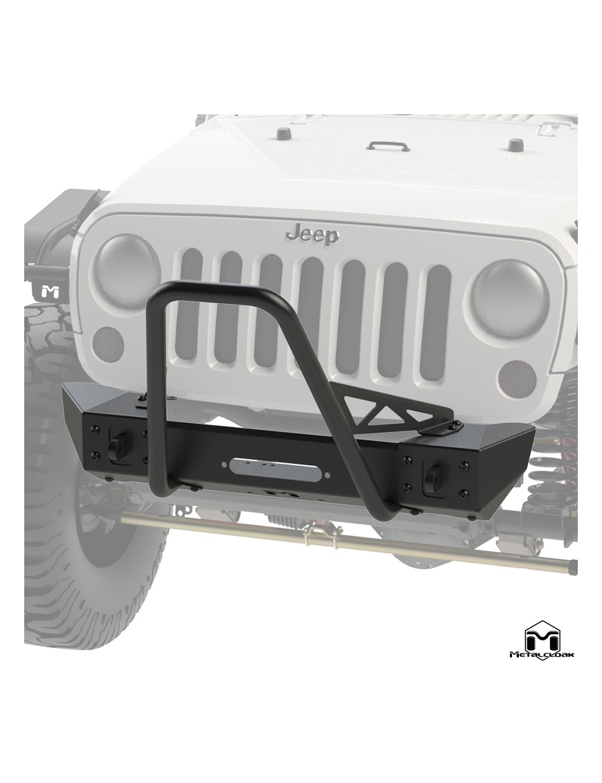 Zderzak przedni Frame-Built nr 1202 pod wyciagarke stal czarny proszek Jeep Wrangler JK MetalCloak
