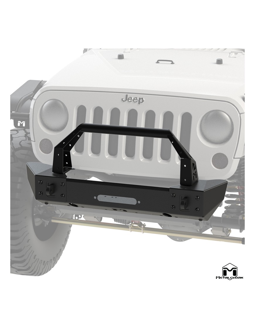 Zderzak przedni Frame-Built nr 1204 pod wyciagarke stal czarny proszek Jeep Wrangler JK MetalCloak