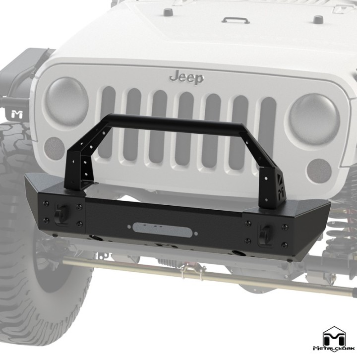 Zderzak przedni Frame-Built nr 1204 pod wyciagarke stal czarny proszek Jeep Wrangler JK MetalCloak