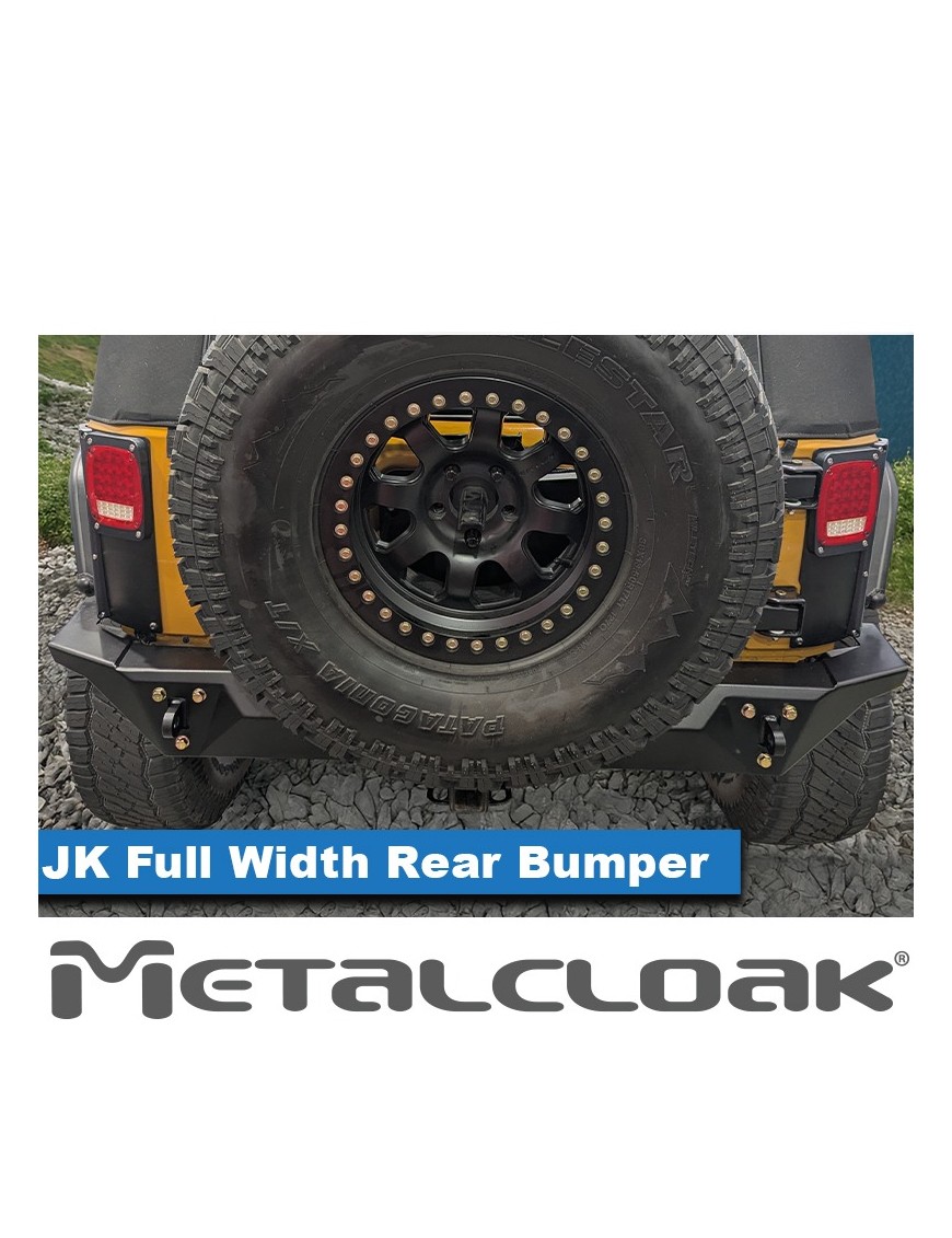 Zderzak tylny Full Duty Wide stal 3/16 cala czarny proszek Jeep Wrangler JK MetalCloak