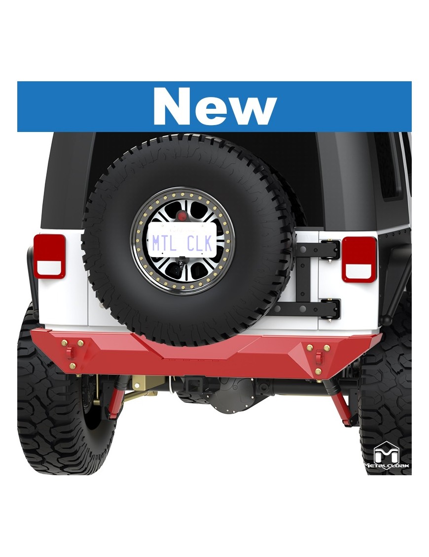 Zderzak tylny Full Duty Crawler waski stal 3/16 cala czarny proszek Jeep Wrangler JK MetalCloak