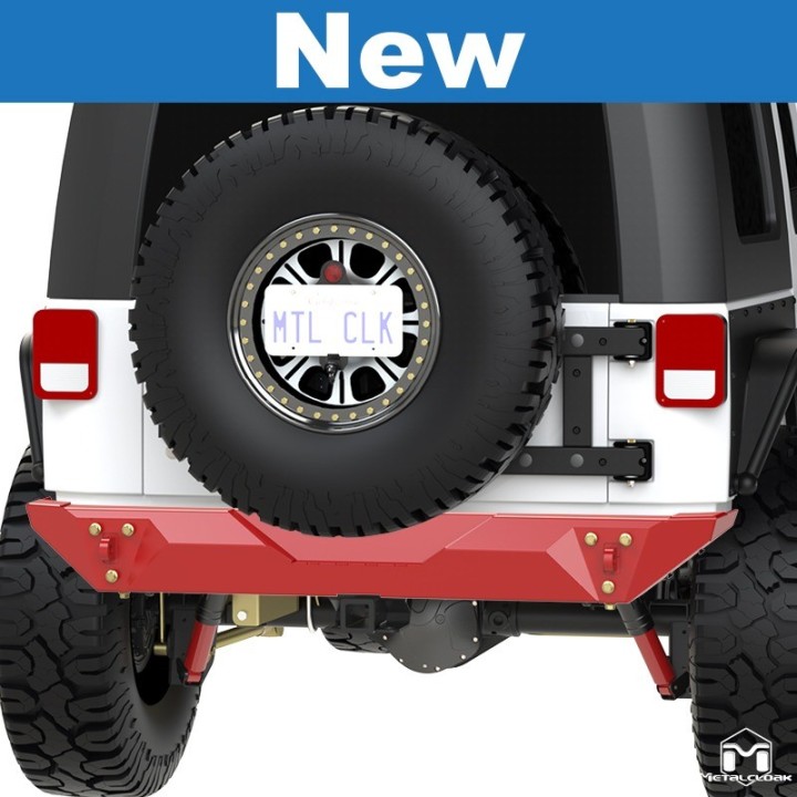 Zderzak tylny Full Duty Crawler waski stal 3/16 cala czarny proszek Jeep Wrangler JK MetalCloak