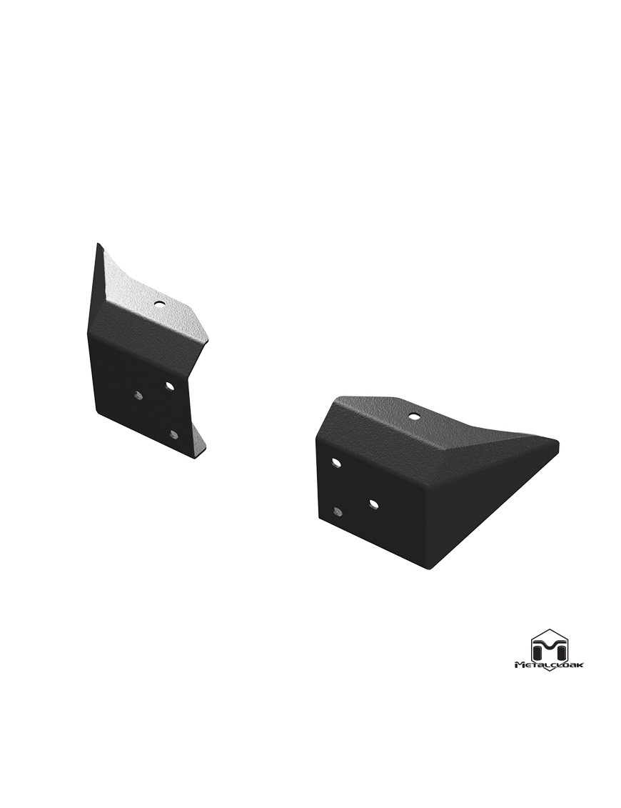 Narozniki tylne Crawler Caps 62 cale stal 7GA czarny proszek Jeep Wrangler JK MetalCloak