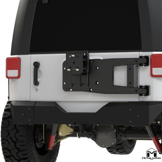 SportGate nosnik kola zapasowego na klape wzmocnienie zawiasy billet Jeep Wrangler JK MetalCloak