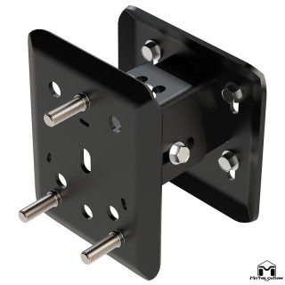 Mocowanie kola zapasowego regulowane backspacing 4,75-6,45 cala Jeep Wrangler JK MetalCloak