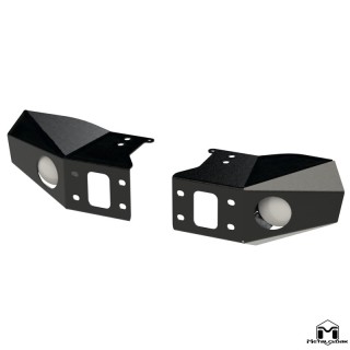 Narozniki zderzaka przedniego Light Caps 56 cali stal 1/8 cala czarny proszek Jeep Wrangler JK JL Gladiator JT MetalCloak