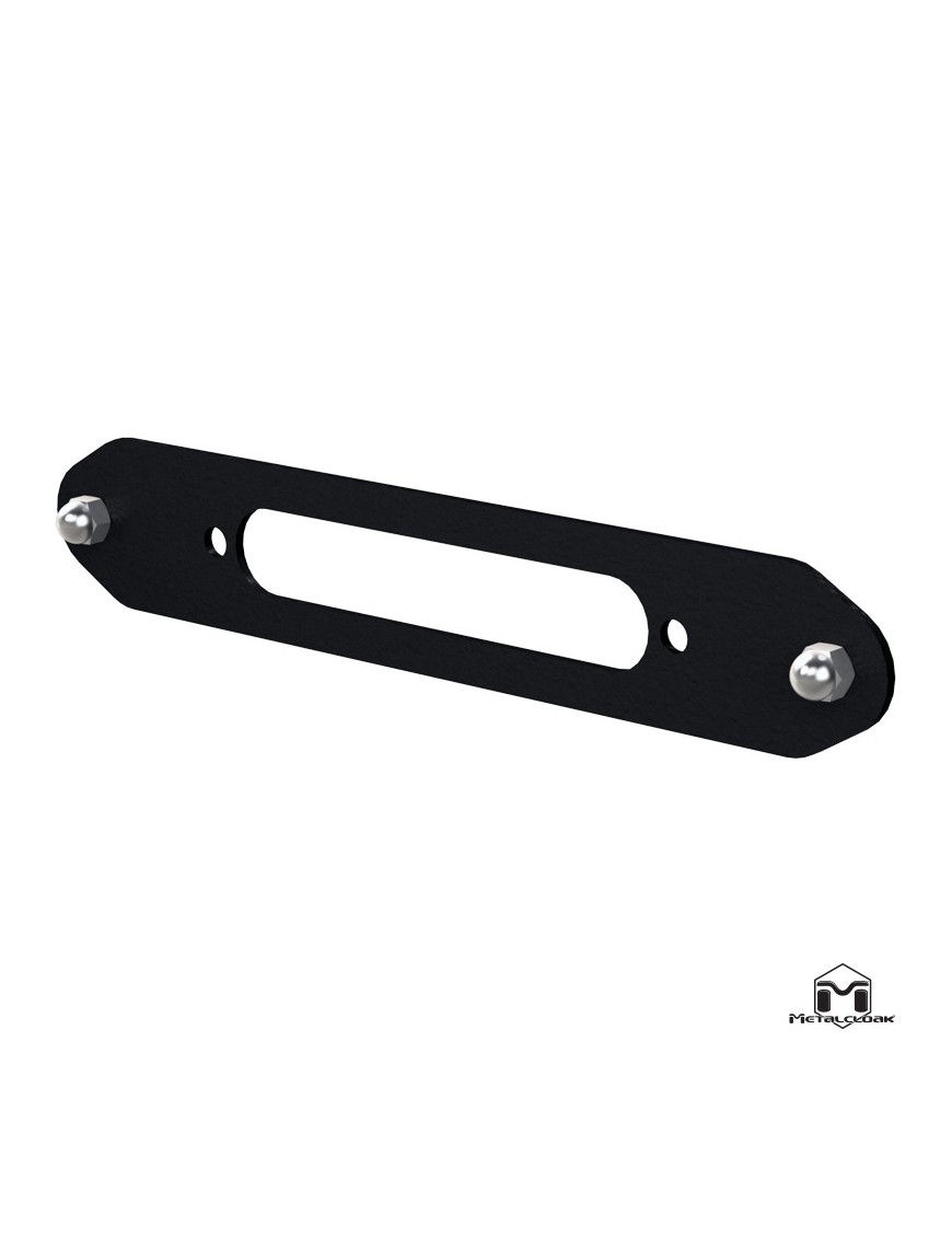 Wspornik prowadnicy rolkowej fairlead mocowanie centralne stal 3/16 cala Jeep Wrangler JK JL Gladiator JT MetalCloak