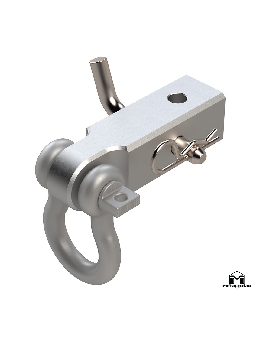 Adapter odzyskiwania do haka 2 cale z szekla D-ring 9500 lbs MetalCloak