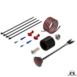 Trzecie swiatlo stop LED w obudowie z aluminium billet do nosnika kola Jeep Wrangler MetalCloak