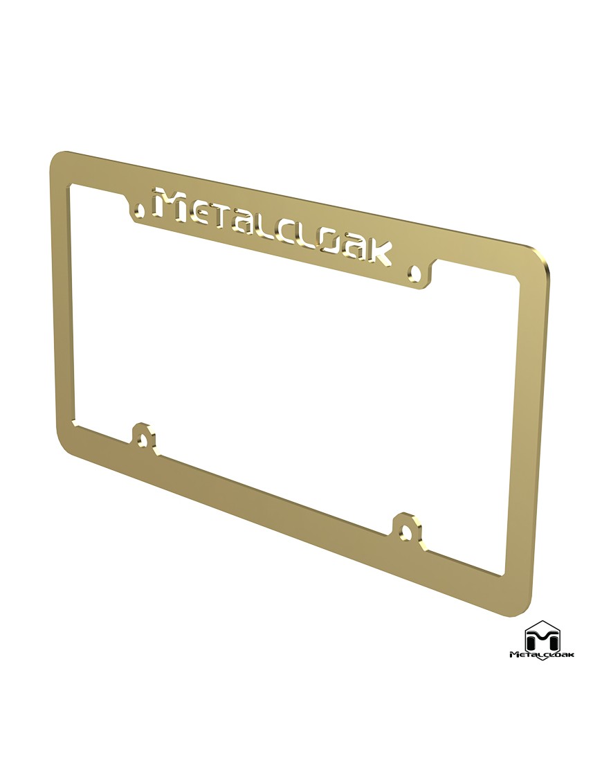 Stalowa ramka tablicy rejestracyjnej gold zinc format amerykanski MetalCloak