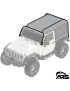 Rocklander kompletny system bagaznika dachowego stal 2 cale Jeep Wrangler JK 2-drzwiowy MetalCloak ARS