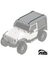 Rocklander belki dachowe bagaznika rura stalowa 2 cale Jeep Wrangler JK 2-drzwiowy i Gladiator JT MetalCloak ARS