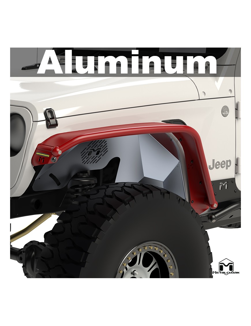 Nadkola rurowe przednie Overland, ALUMINIUM, JL/JT