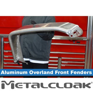 Nadkola rurowe przednie Overland, ALUMINIUM, JL/JT METALCLOAK - ujęcie 2