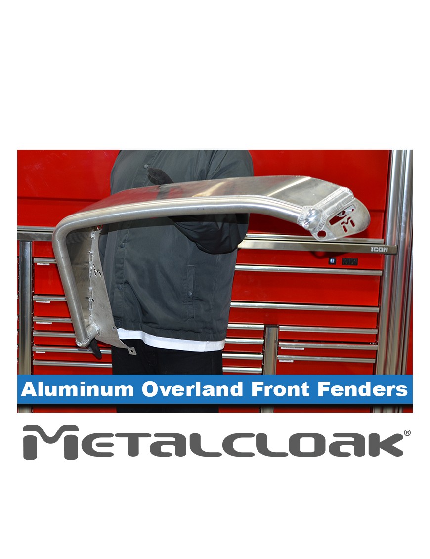 Nadkola rurowe przednie Overland, ALUMINIUM, JL/JT