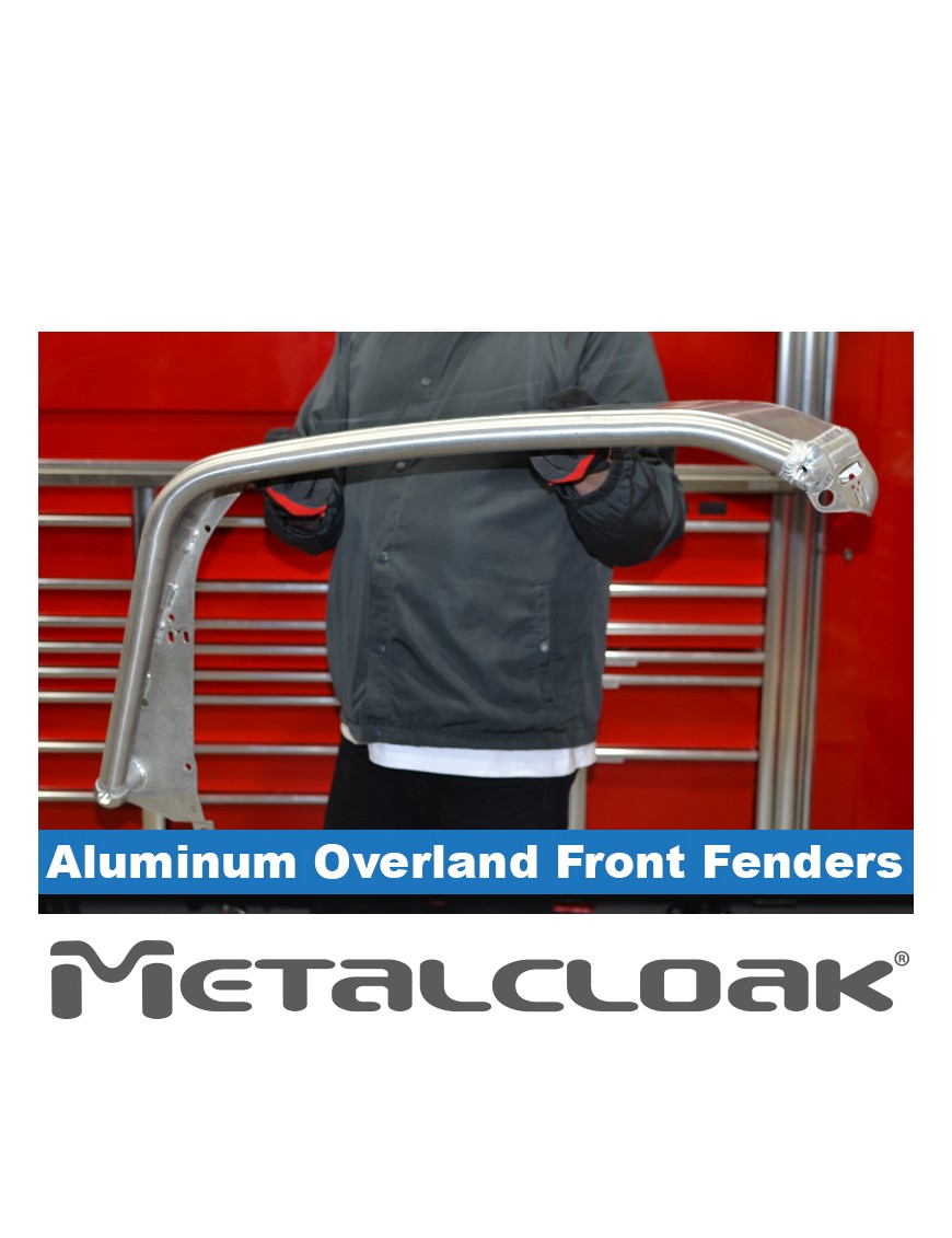 Nadkola rurowe przednie Overland, ALUMINIUM, JL/JT