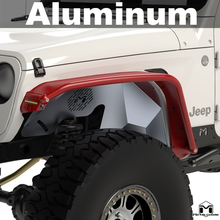 Nadkola rurowe przednie Overland, ALUMINIUM, JL/JT METALCLOAK - ujęcie 4