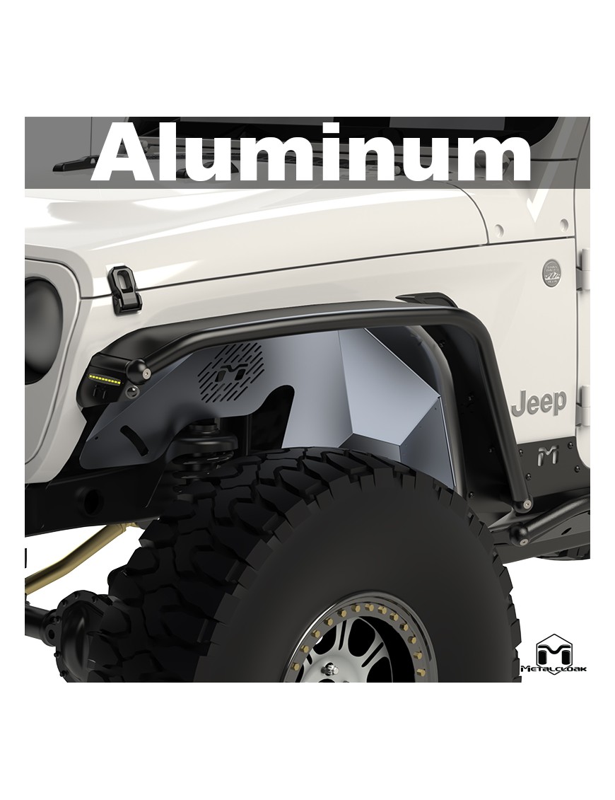 Nadkola rurowe przednie Overland, ALUMINIUM, JL/JT