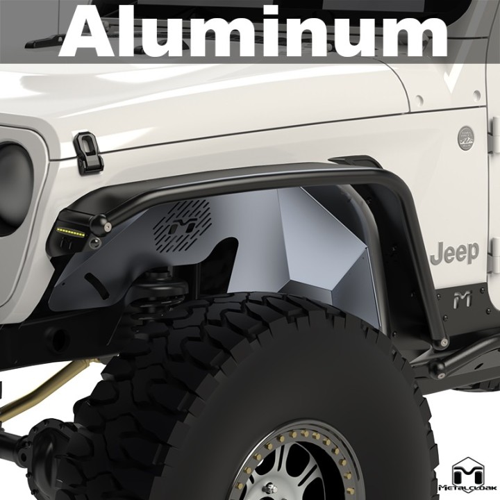 Nadkola rurowe przednie Overland, ALUMINIUM, JL/JT METALCLOAK - ujęcie 5