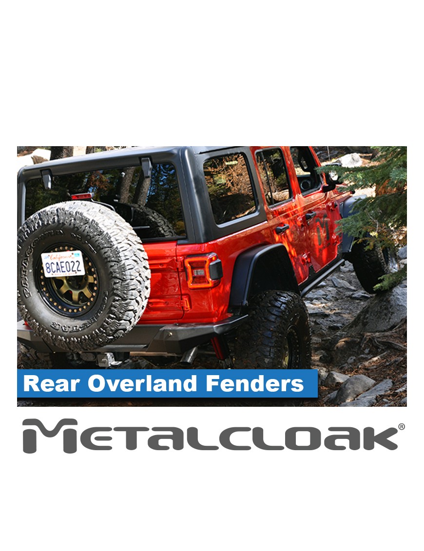 Nadkola rurowe tylne Overland, stal, JL Wrangler
