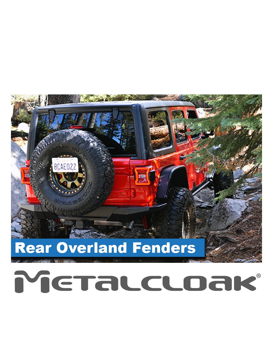 Nadkola rurowe tylne Overland, stal, JL Wrangler