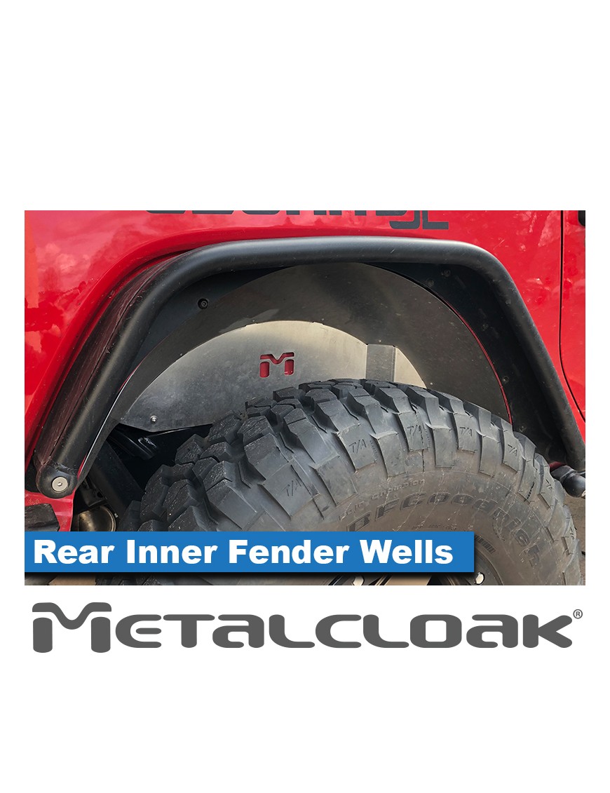 Aluminiowe nadkola wewnetrzne tylne, komplet, JL Wrangler