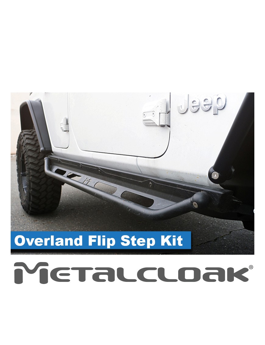 Komplet baza progowa + stopnie Flip Step Overland, JL 4D