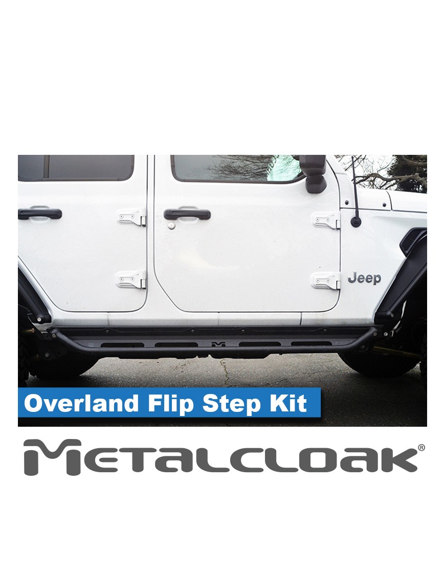 Komplet baza progowa + stopnie Flip Step Overland, JL 4D
