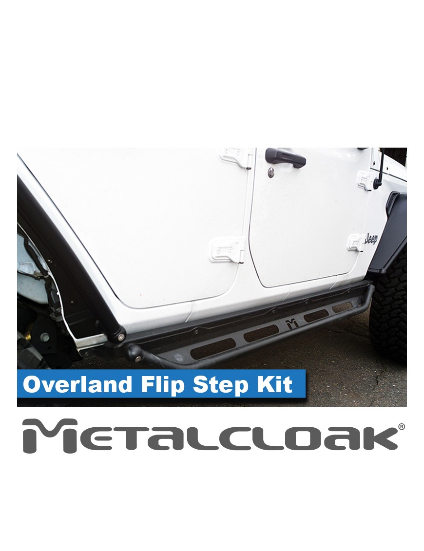 Komplet baza progowa + stopnie Flip Step Overland, JL 4D
