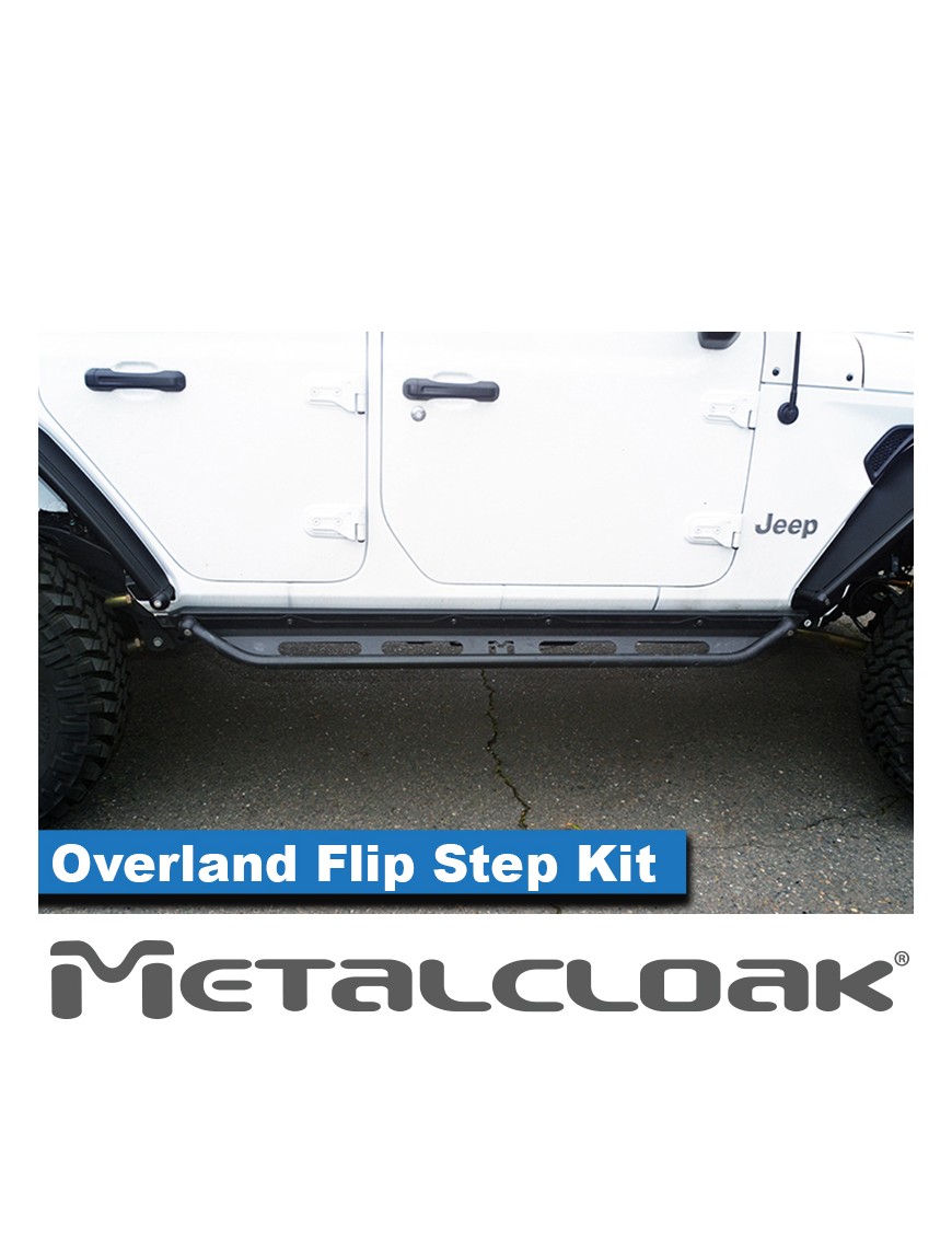 Komplet baza progowa + stopnie Flip Step Overland, JL 4D