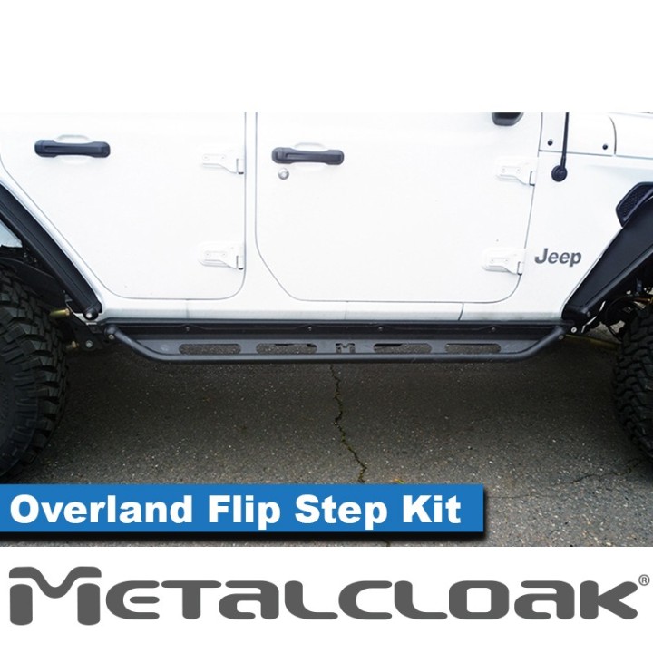 Komplet baza progowa + stopnie Flip Step Overland, JL 4D METALCLOAK - ujęcie 5