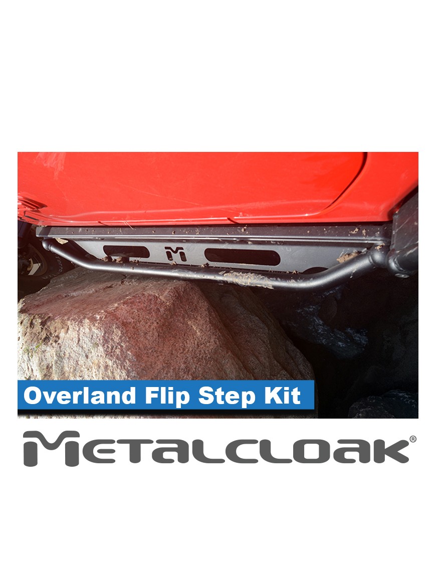 Komplet baza progowa + stopnie Flip Step Overland, JL 2D